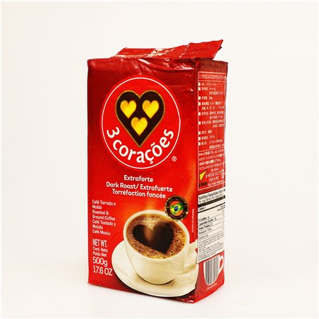 3 corações CAFÉ EXTRAFORTE 500g レギュラーコーヒー 3コラソエンスエクストラフォルテコーヒー