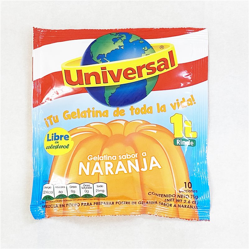 Universal Gelatina sabor a NARANJA 75g 粉末ぜりーの素 オレンジ