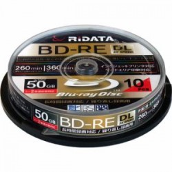 RiDATA 繰り返し録画用BD-RE(DL) 10枚パック (スピンドル) BDRE260PW2X10SPA