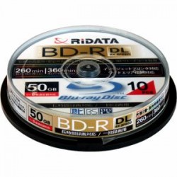 RiDATA 録画用BD-R(DL) 10枚パック (スピンドル) BDR260PW6X10SPA