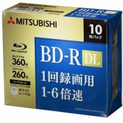 三菱ケミカルメディア VBR260RP10D5 ヤマダ電機オリジナルモデル 録画用BD-R DL(片面2層)