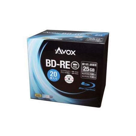 テクタイト BE130RAPW20A 録画用ブルーレイディスク BD-RE(SL:一層) 25GB 20枚スリムケース